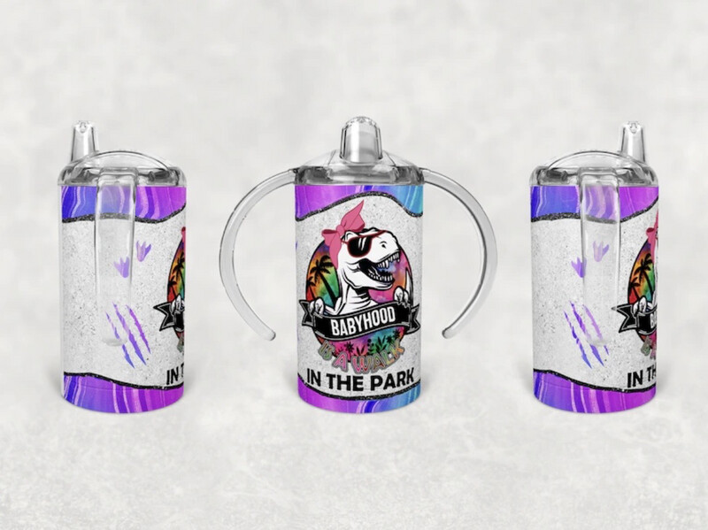 12oz Stainless Steel Kids Sippy Cup - Babyhood Girl and Boy Walk in the Park