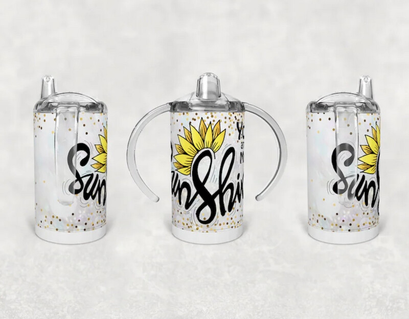 12oz Stainless Steel Kids Sippy Cup - You Are My Sunshine