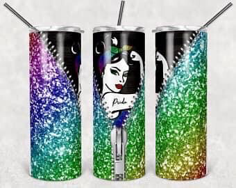 Pride Zipper Glitter