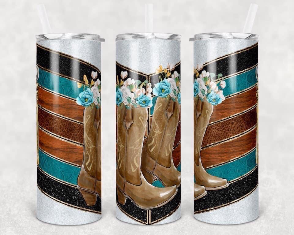 Country Cowgirl Boots with Flowers