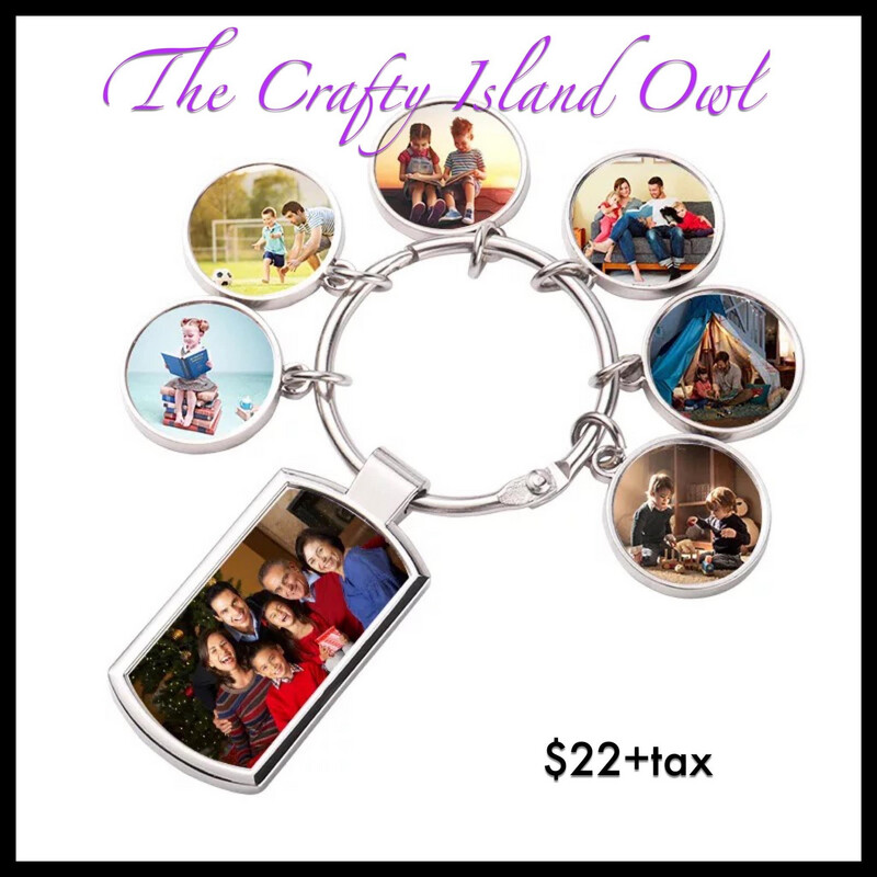 7 Photo Silver Keychain