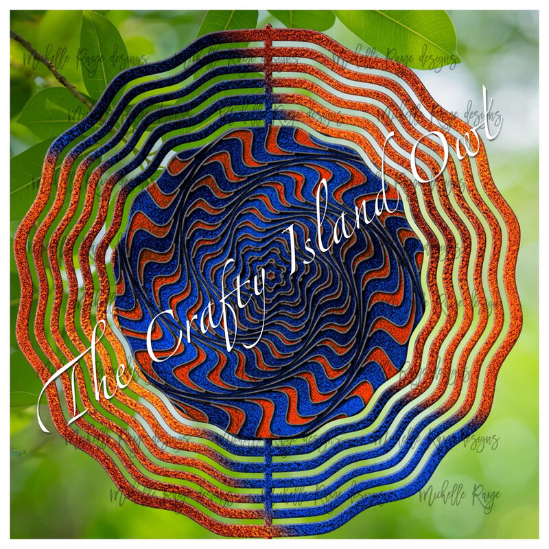 10” Aluminum Blue Orange Wind Spinner