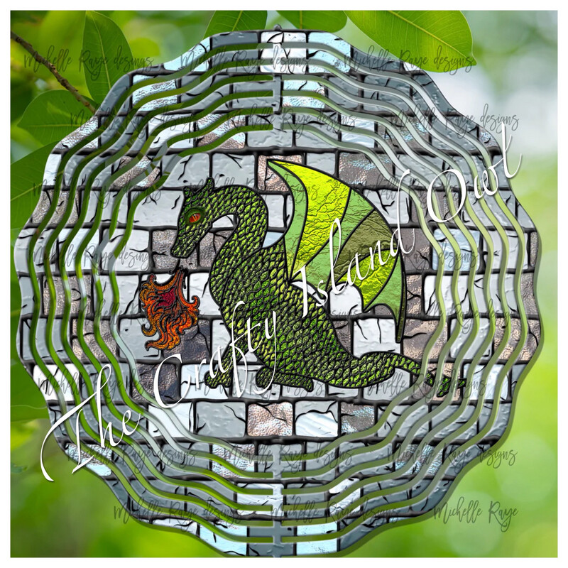 10” Aluminum Green Dragon Wind Spinner