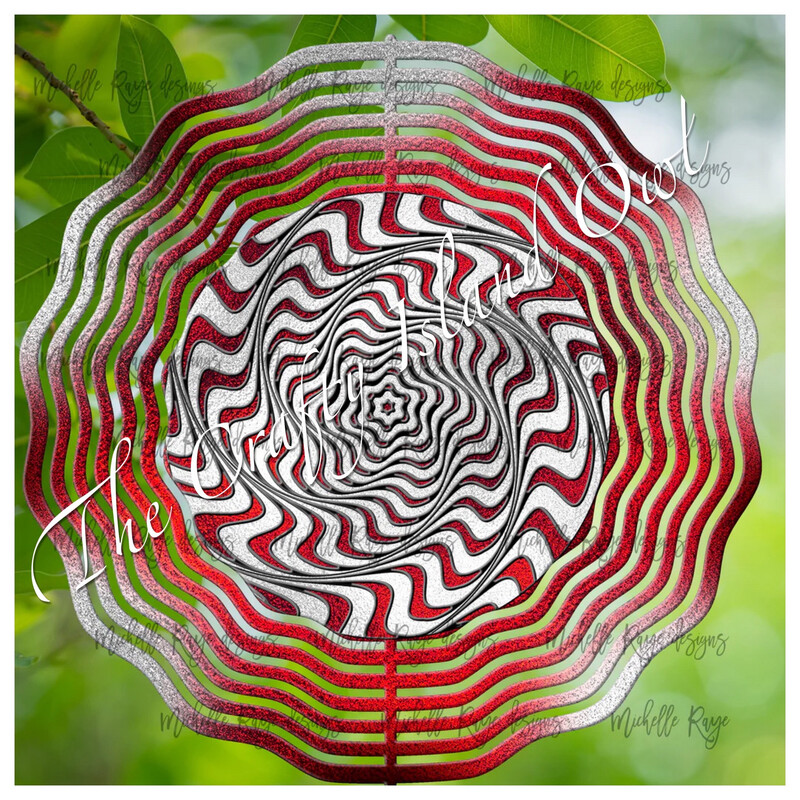 10” Aluminum Red White Wind Spinner