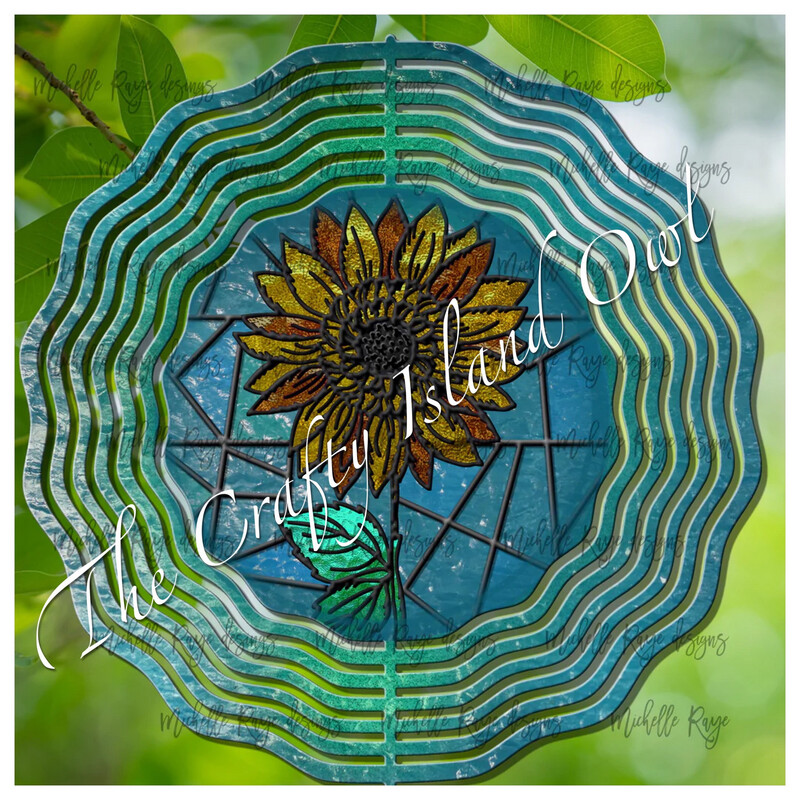 10” Aluminum Sunflower Wind Spinner