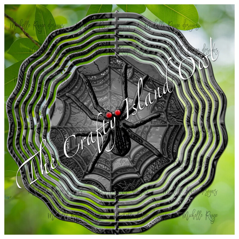 10” Aluminum Black Spider Wind Spinner