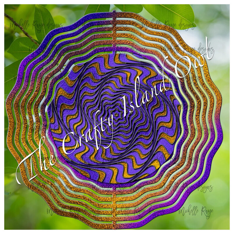 10” Aluminum Purple Gold Wind Spinner