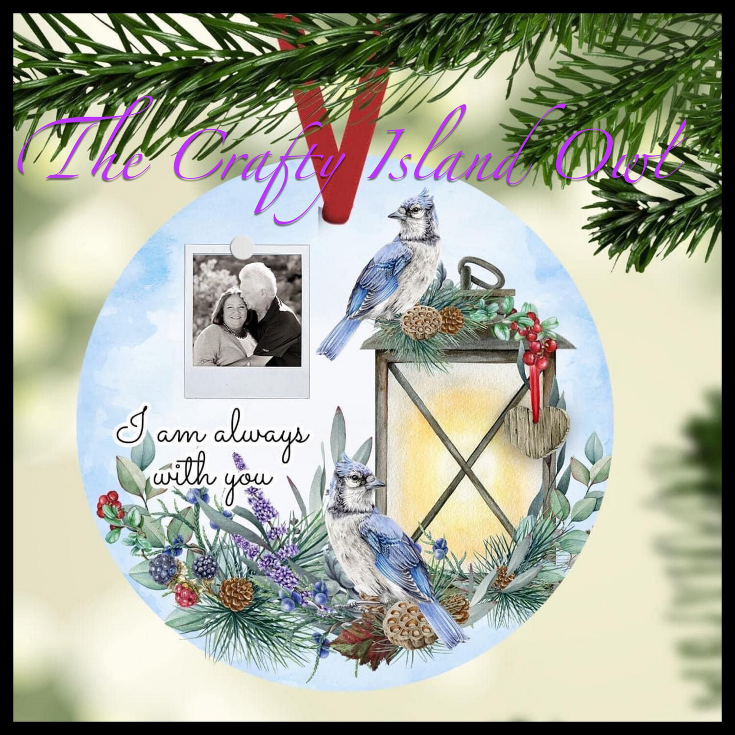 Blue Jay Photo 3” Ornament