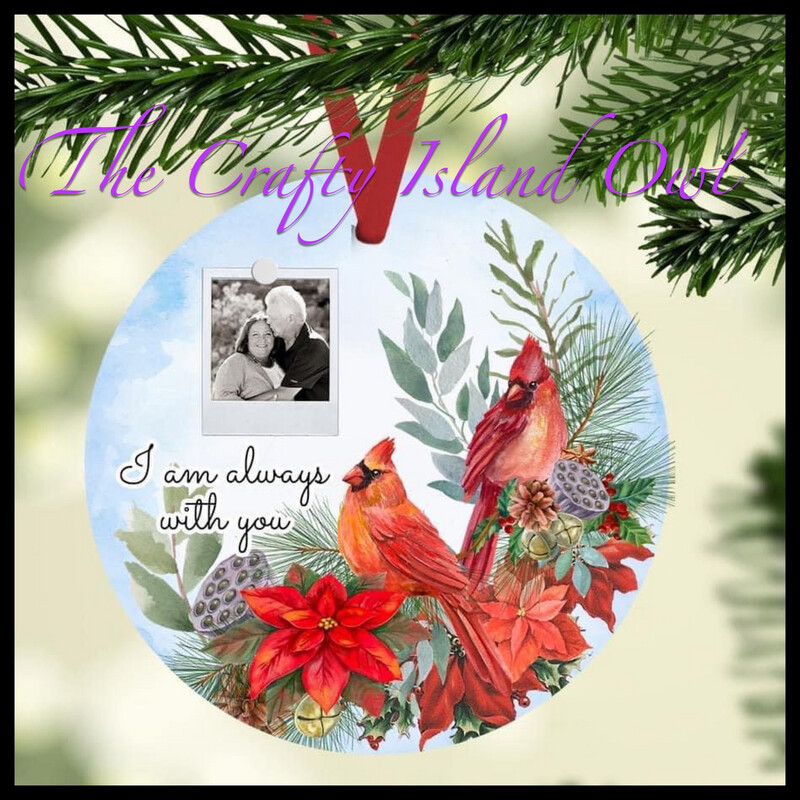 Cardinal Photo 3” Ornament