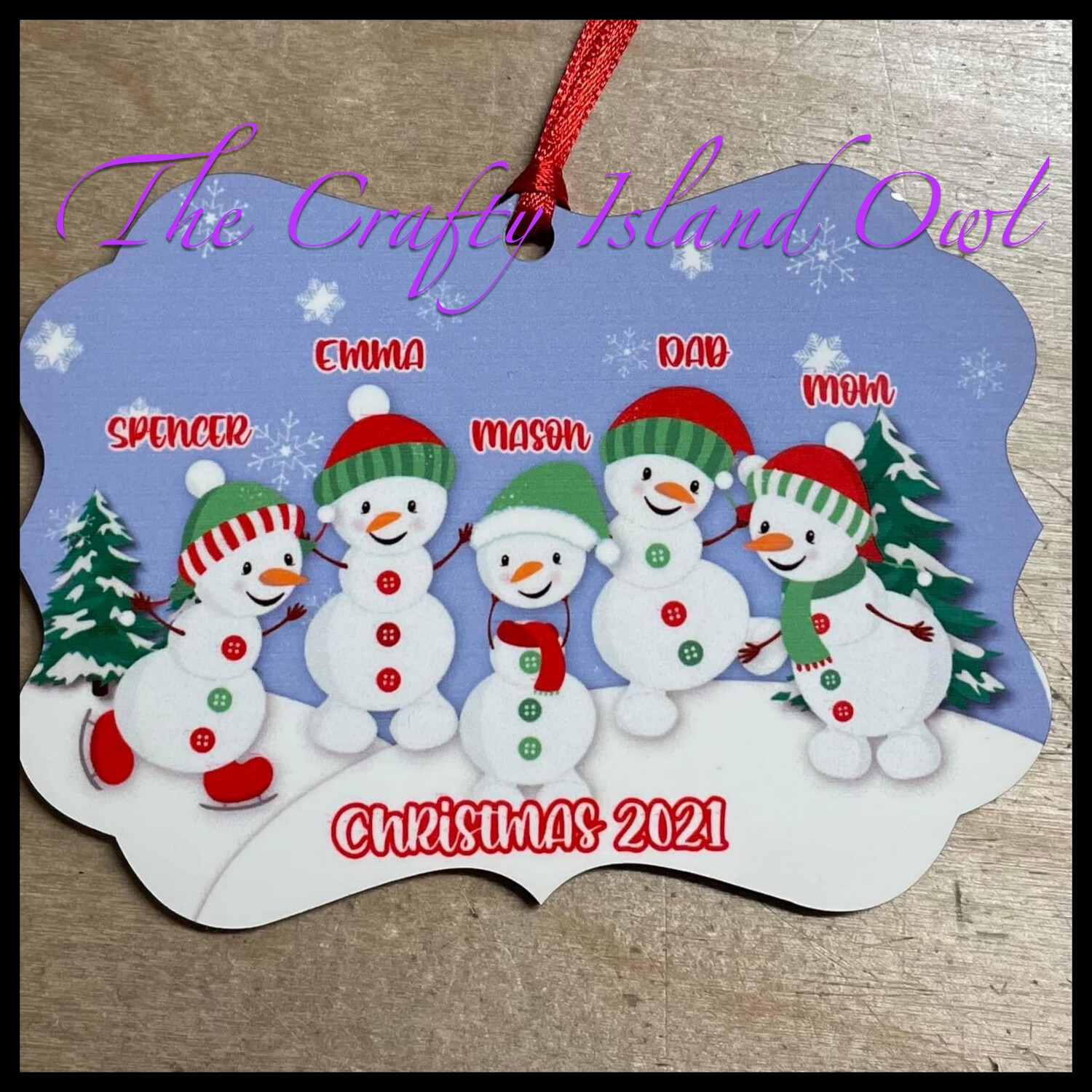 Snowman Family Benelux Ornament