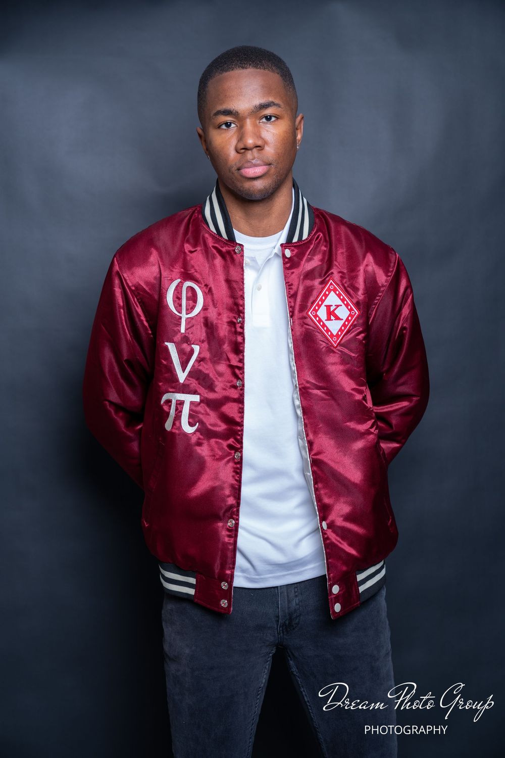 New Reversible Satin Phi Nu Pi Jacket with Shield/Floating K