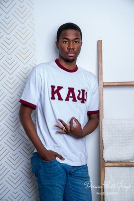 Kappa Alpha Psi Krimson & White T-Shirt - Embroidered