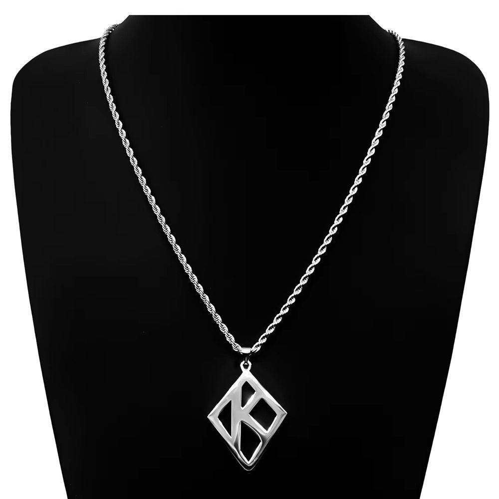Stainless Steel Floating K Necklace