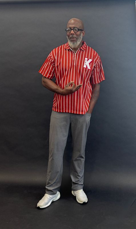 Klassik Golf Shirt - Red with white stripes