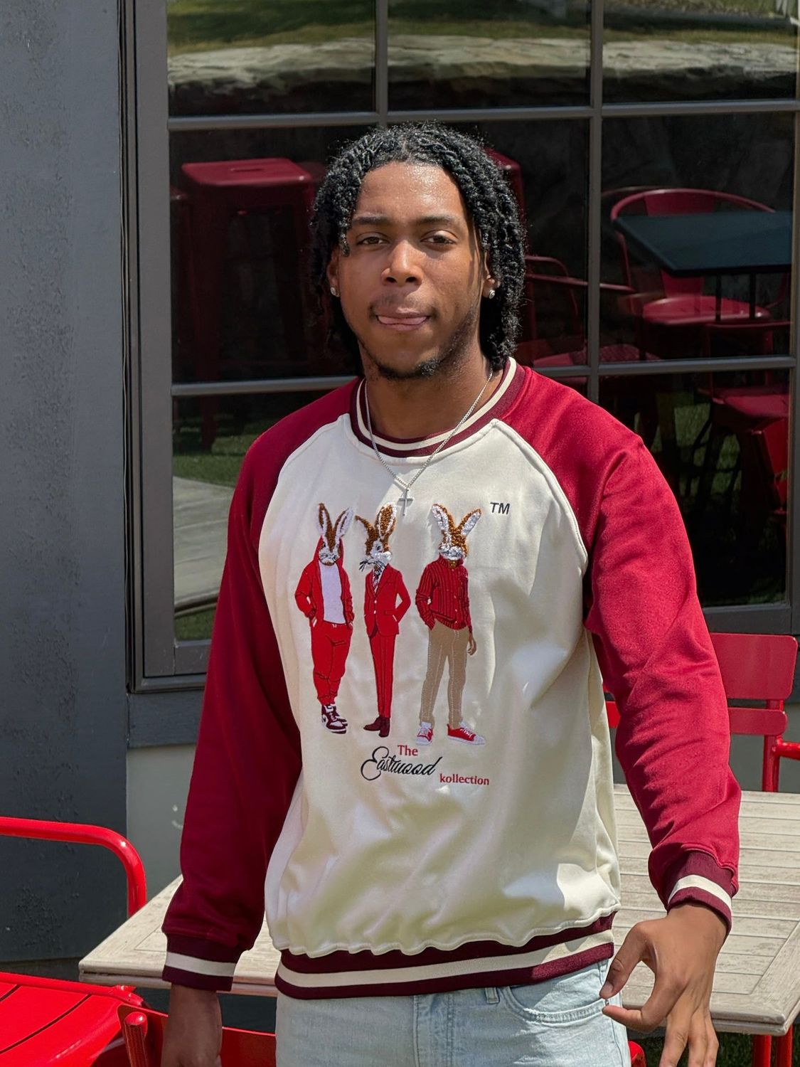 "The Eastwood Series" Krimson and Kream Pullover