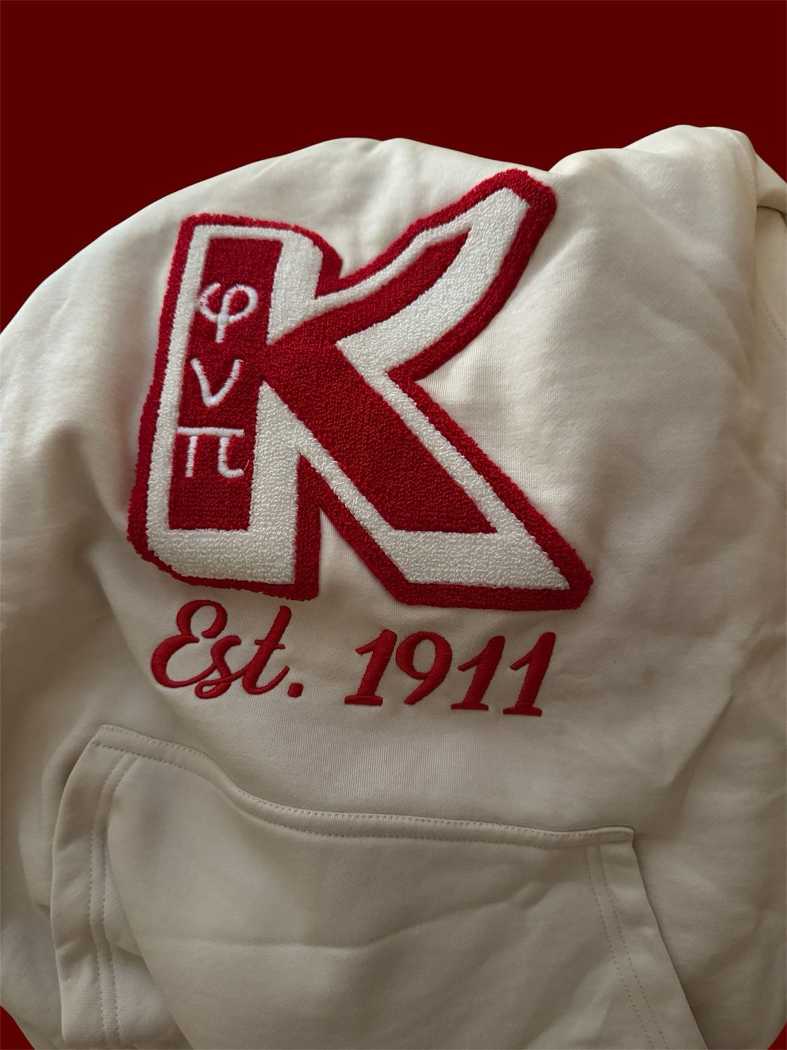 Chenille Red K Phi Nu Pi Sweatshirt "FLASH SALE"