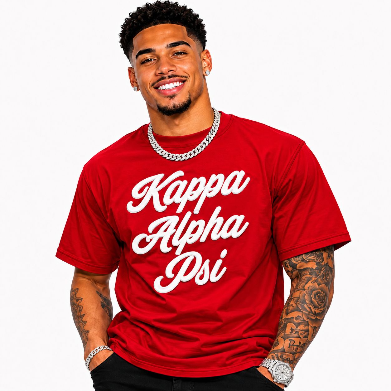 Embossed Two Tone Kappa Alpha Psi T-Shirt