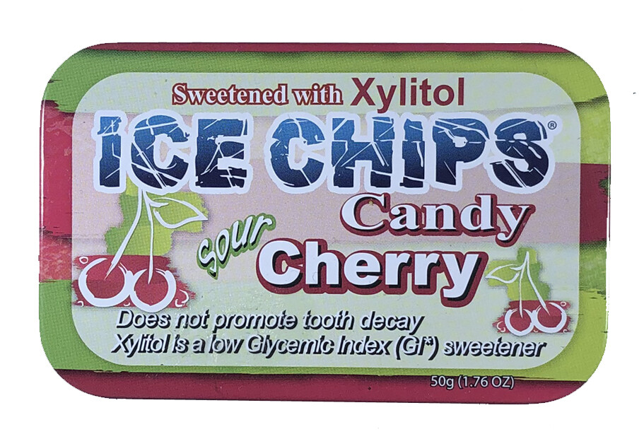 Ice Chips Sour Cherry Xylitol Candy