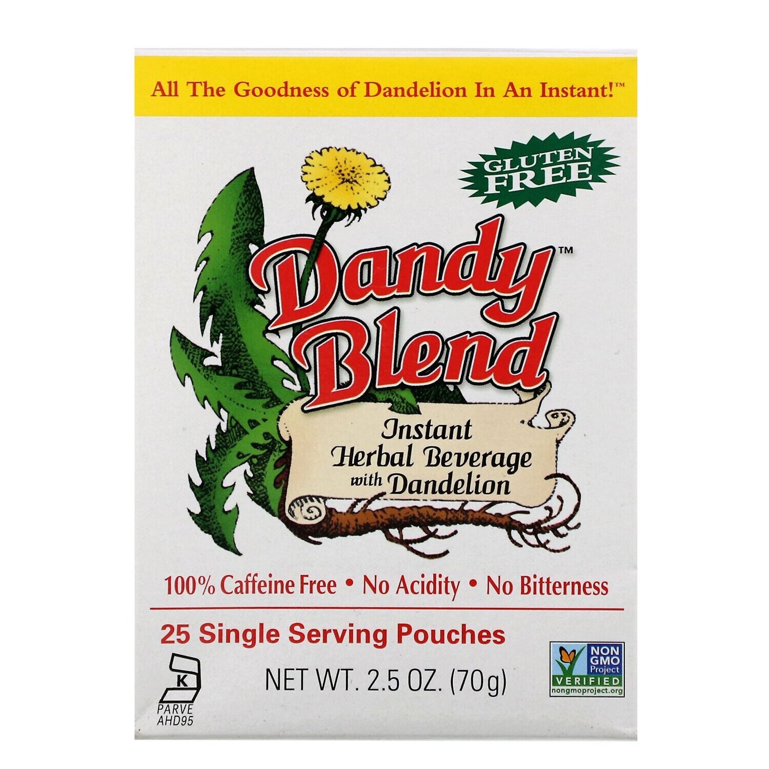 Dandy Blend - 25 Single Serving Pouches - 2.5 oz
