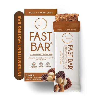 Fast Bar Nuts+Cacao Chips - 5 Pack 