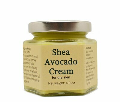 Shea Avocado Cream - Organic Ayurveda Inspired Cream for Dry and Rough Hands/Elbows/Feet