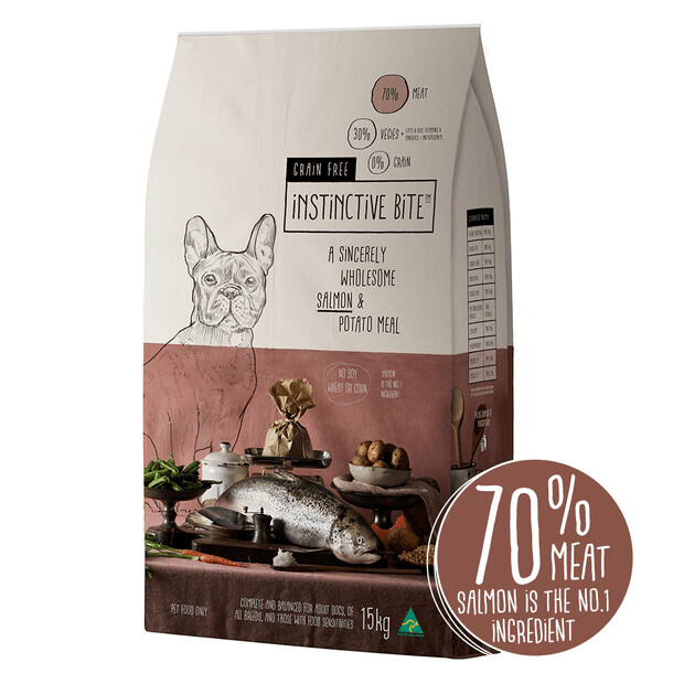 Instinctive Bite Grain Free Adult Dry Dog Food (Salmon Potato)