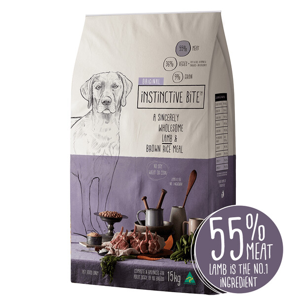 Instinctive Bite Original Adult Dry Dog Food Lamb Brown Rice