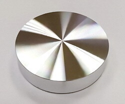 Опора алюминиевая (пятак) для УФО склейки стекла с наружным диаметром 29 мм и резьбой М8 (с выступом под внутренний диаметр трубы D25)