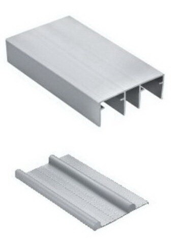Комплект алюминиевых направляющих (верх + низ, длина 2,0м) 
 для сборки шкафа-купе с роликами РМ-80