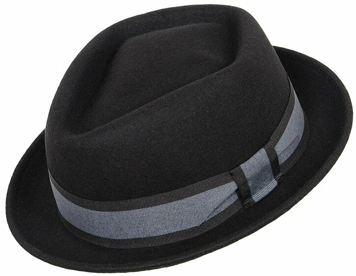 Porkpie Filzhut schwarz Porkpie Filzhut schwarz