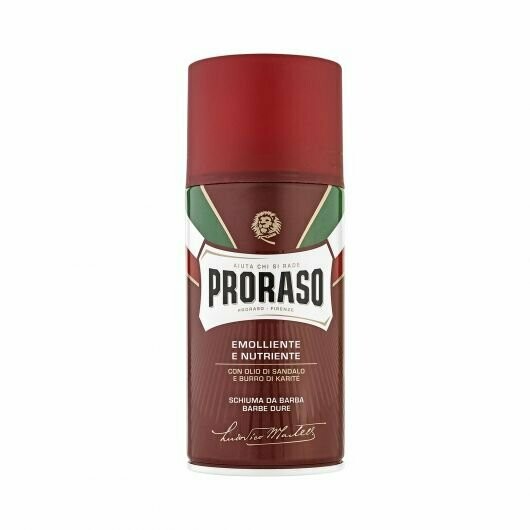 Proraso - Rasierschaum Sandelholz für trockene Haut - RED - 300 ml