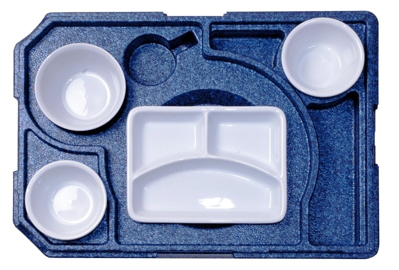 THERMOBOX DINNER +3 mit Geschirr und Silikondeckel eckige Hauptspeisenteller