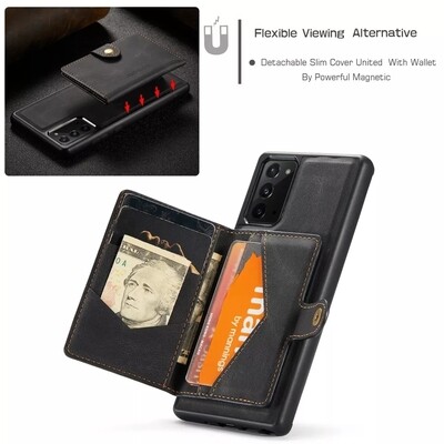 Leather Magnetic Detachable Wallet Bag Back Cover For Samsung Galaxy S21 Plus Shockproof Phone Cases