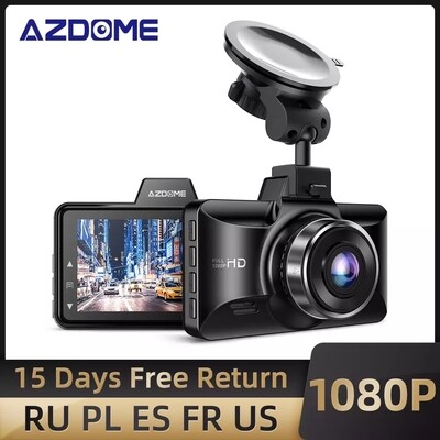 AZDOME M01 Pro Dash Cam 3 Inch 2.5D IPS Screen Car DVR Recorder Full HD 1080P Car Video Recorder Dashcam Dash Camera Record
