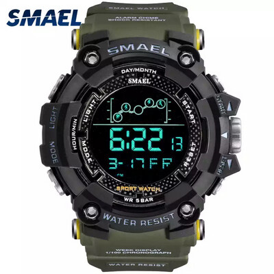 Mens Watch Military Water resistant SMAEL Sport watch Army led Digital wrist Stopwatches for male 1802 relogio masculino Watches