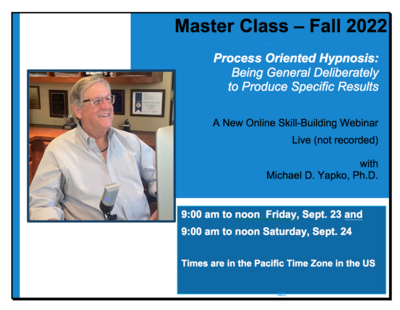 2022 Master Class Process-Oriented Hypnosis