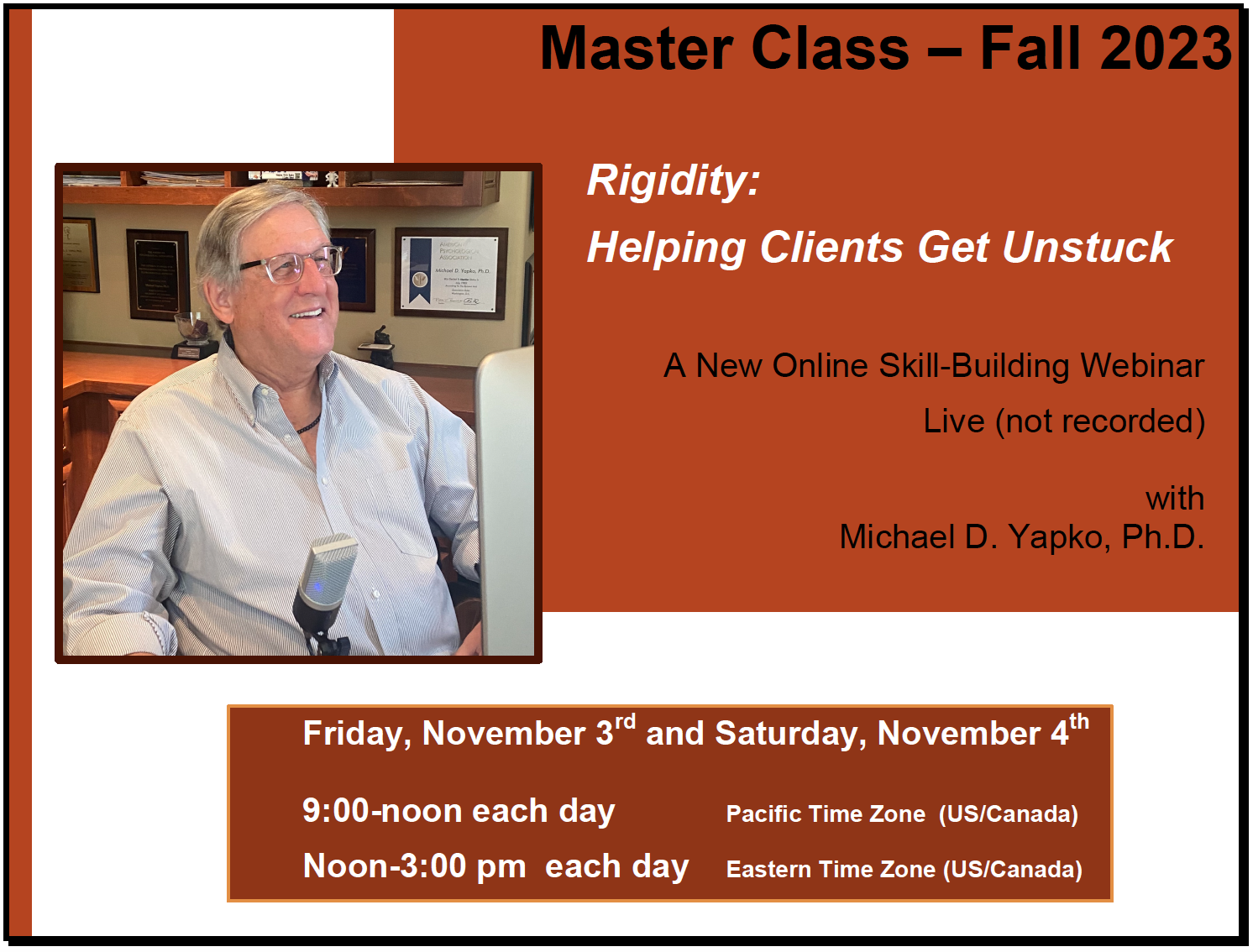 2023 Master Class - Rigidity: Helping Clients Get Unstuck