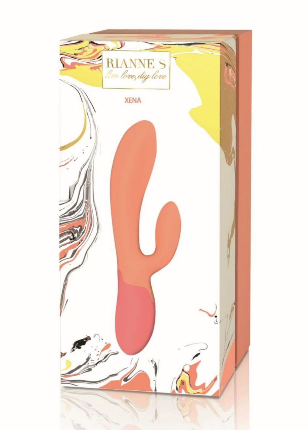 Xena rabbit vibratore scaldante rosa e pesca - top di gamma