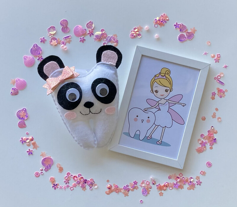 Panda Tooth Pillow - Girls