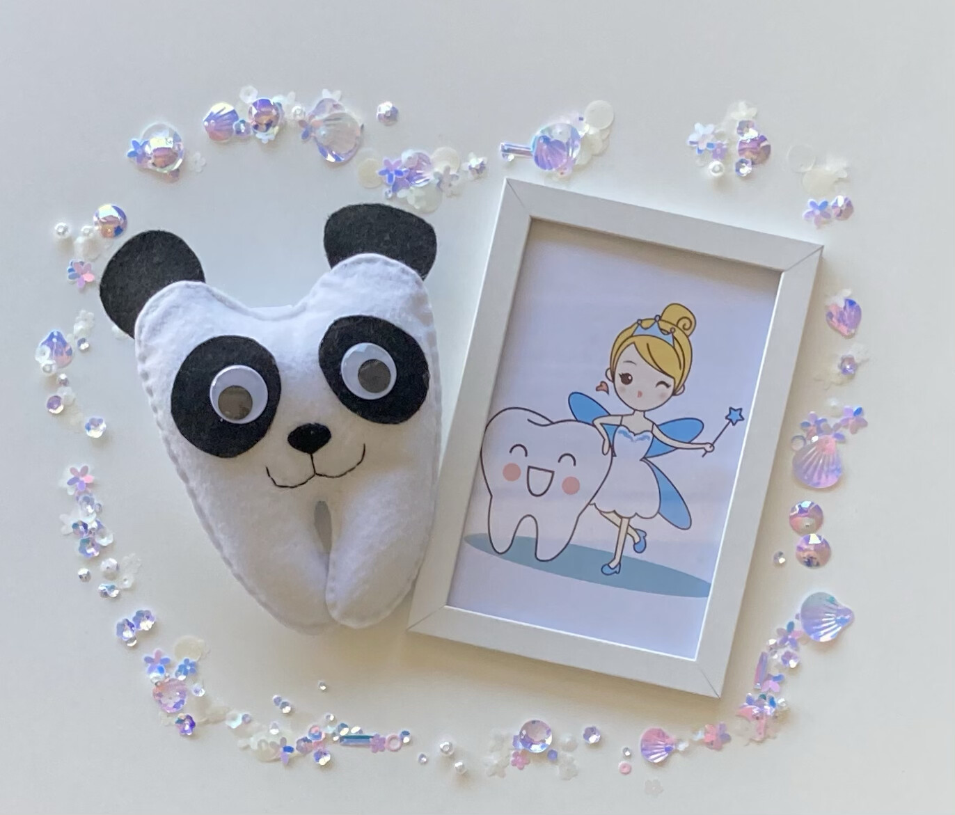 Panda Tooth Pillow - Boys