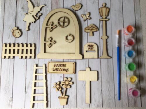 DIY Wooden Fairy Door Set
