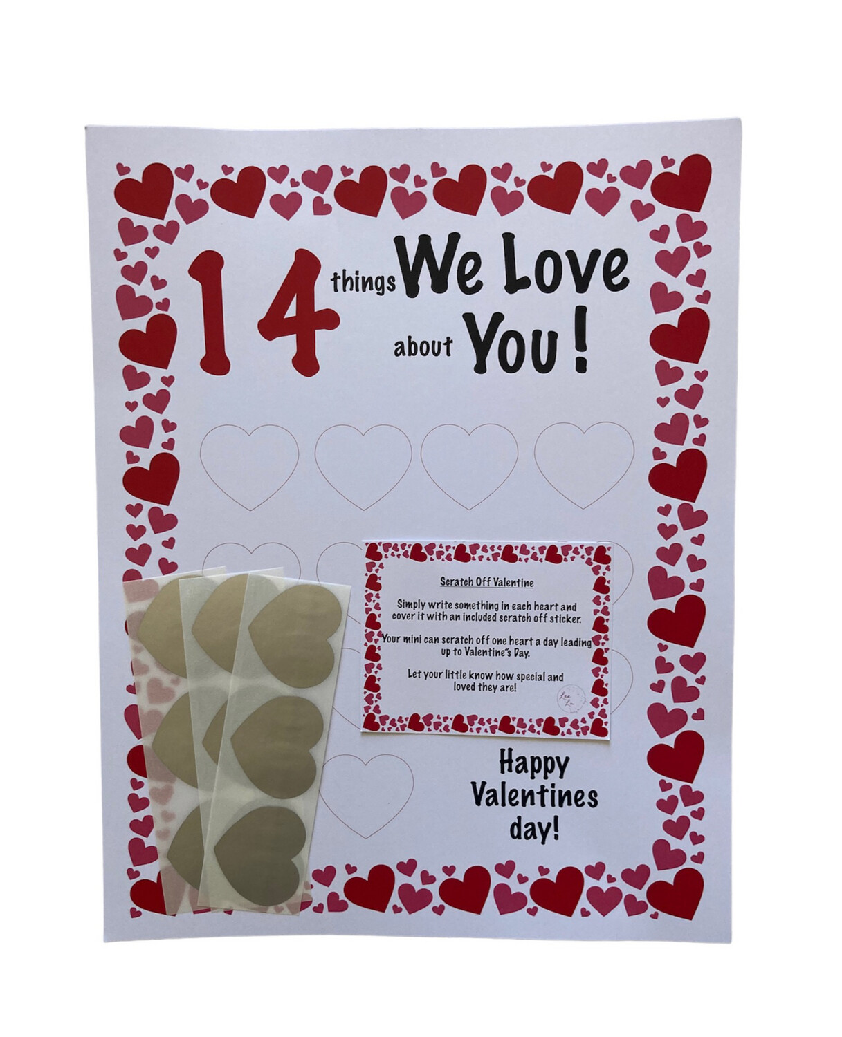 Scratch Off Valentine, we/I: We love you