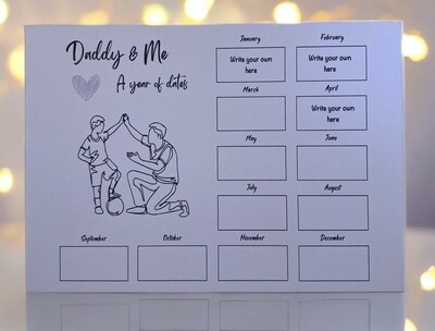 Daddy and Me Year of Dates Scratch Cards