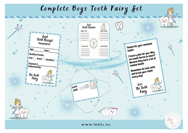 Complete Printable Mini Tooth Fairy Set with envelope