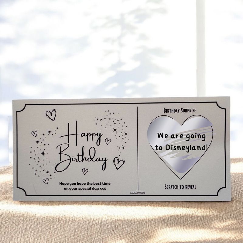 Happy Birthday Scratch Card Ticket