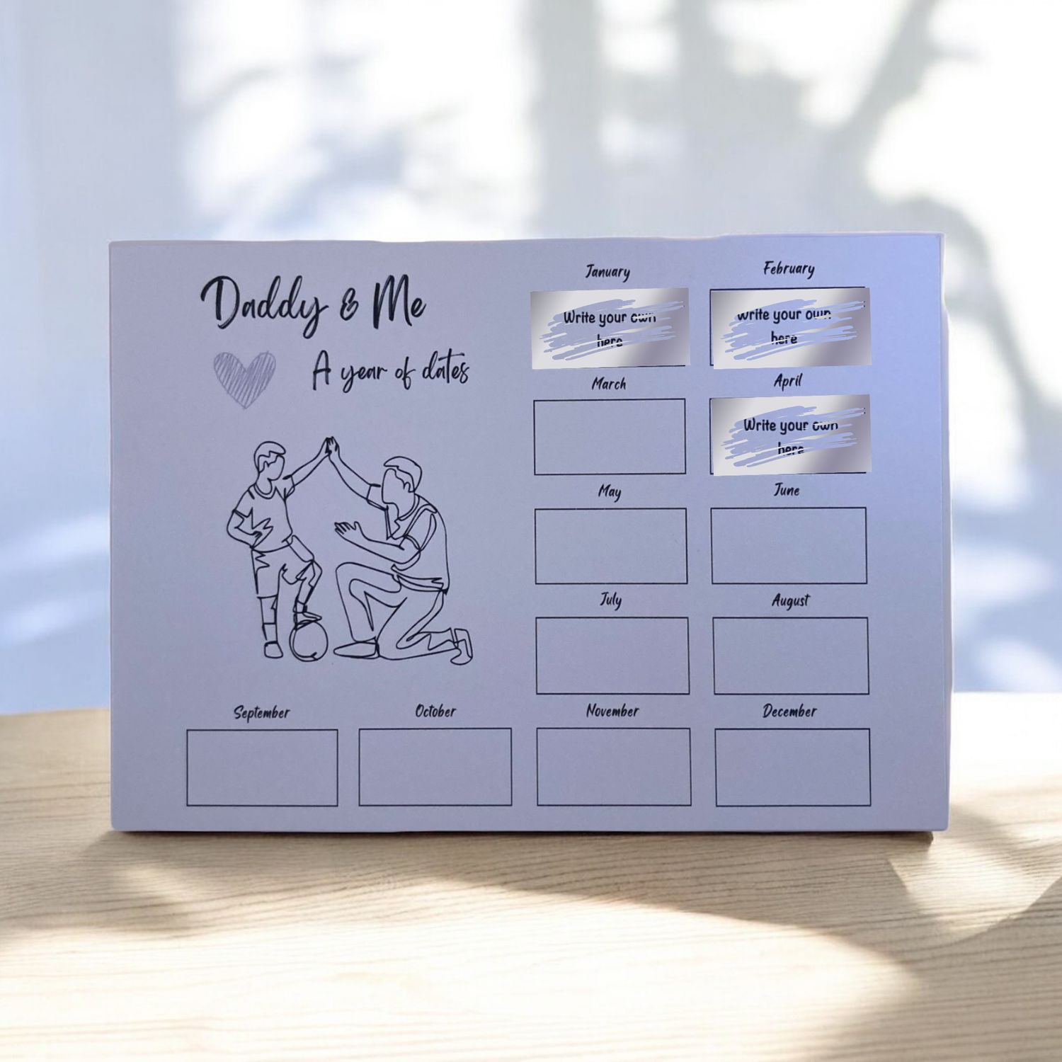 Daddy and Me Year of Dates Scratch Cards A5