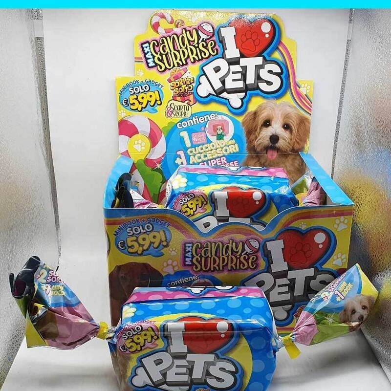 Maxi Candy Surprise - I Love Pets - (4 pz.) Maxi Candy Surprise - I Love Pets - (4 pz.)