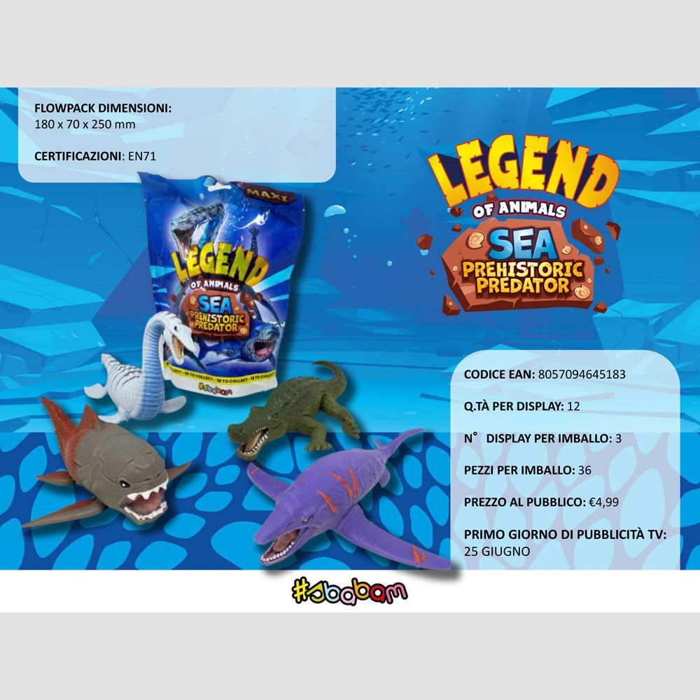 Legend of Animals - Sea Prehistoric Predator (12 pz.)