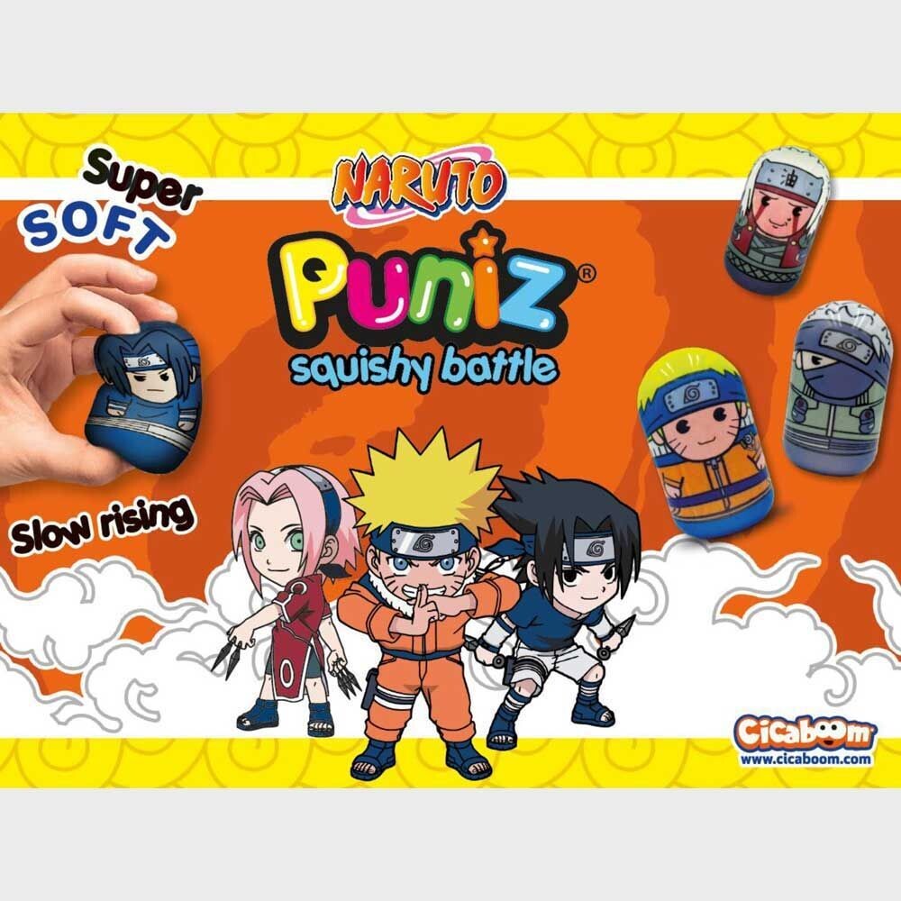 Naruto Puniz Squishy Battle - big size flowpack (12 pz)