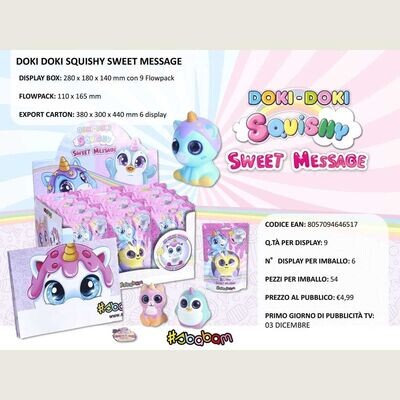 Doki Doki Squishy Sweet Message - (9 pz.)